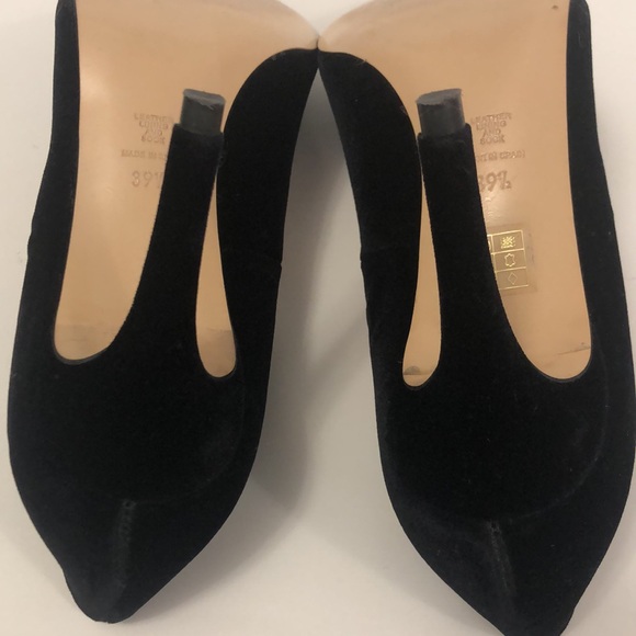 Browns Couture 39.5 Black Velvet High heel leather lining Like new Excellent - Picture 6 of 10
